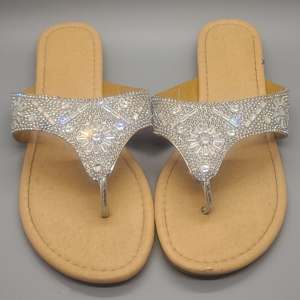 Olivia Miller Rhinestone Sandals Size 8